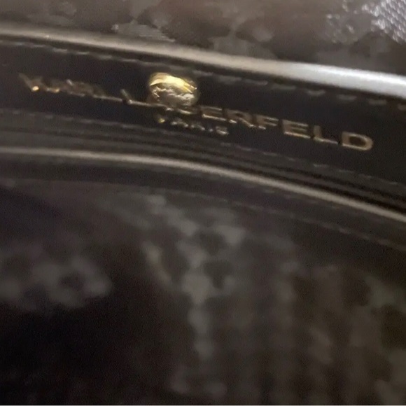 NWT Karl Lagerfeld Paris Khloe Backpack Black with Karl Key Chain Charm - Picture 3 of 4